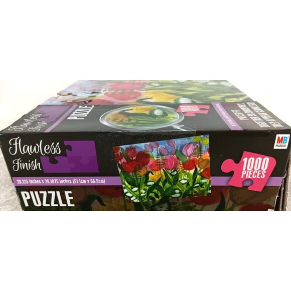 Tulips 1000 Piece Puzzle Flawless Finish by Milton Bradley Hasbro - Picture 2 of 3